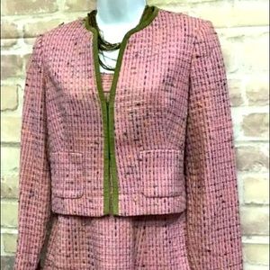 BEBE PINK WOOL TWEED JACKET